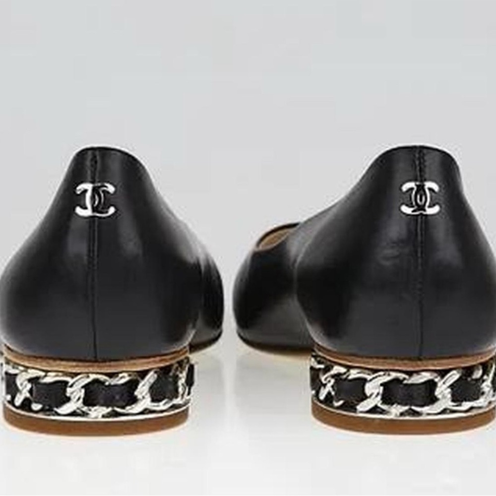 Chanel Black Flats